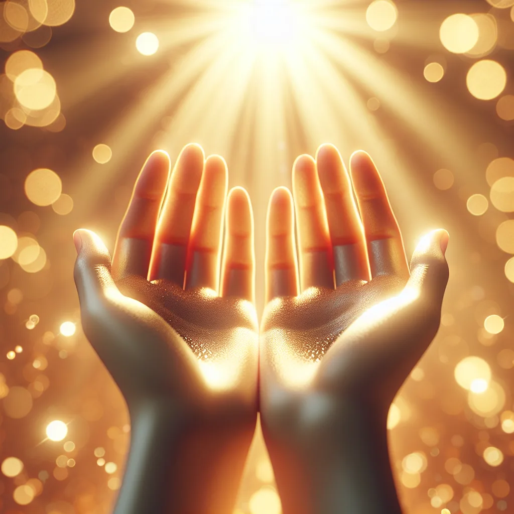 Deux mains se rejoignant dans une lumière dorée, symbolisant le soutien et la connexion face à la dépression