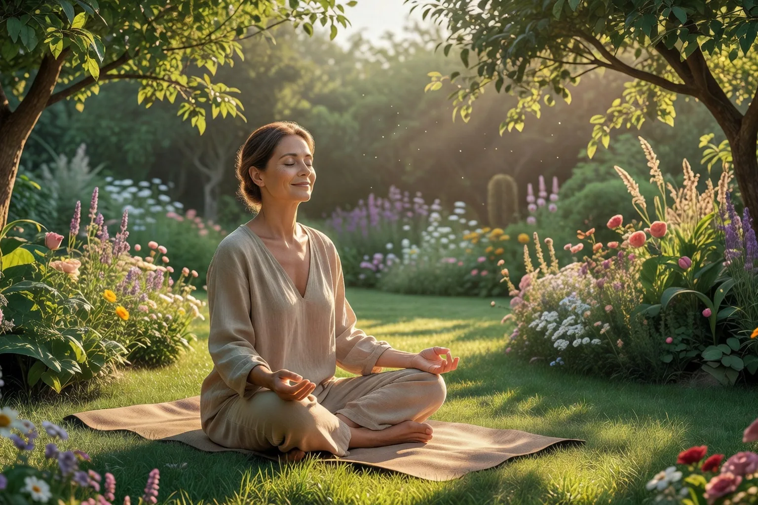 Femme en méditation, pleine conscience et désir féminin