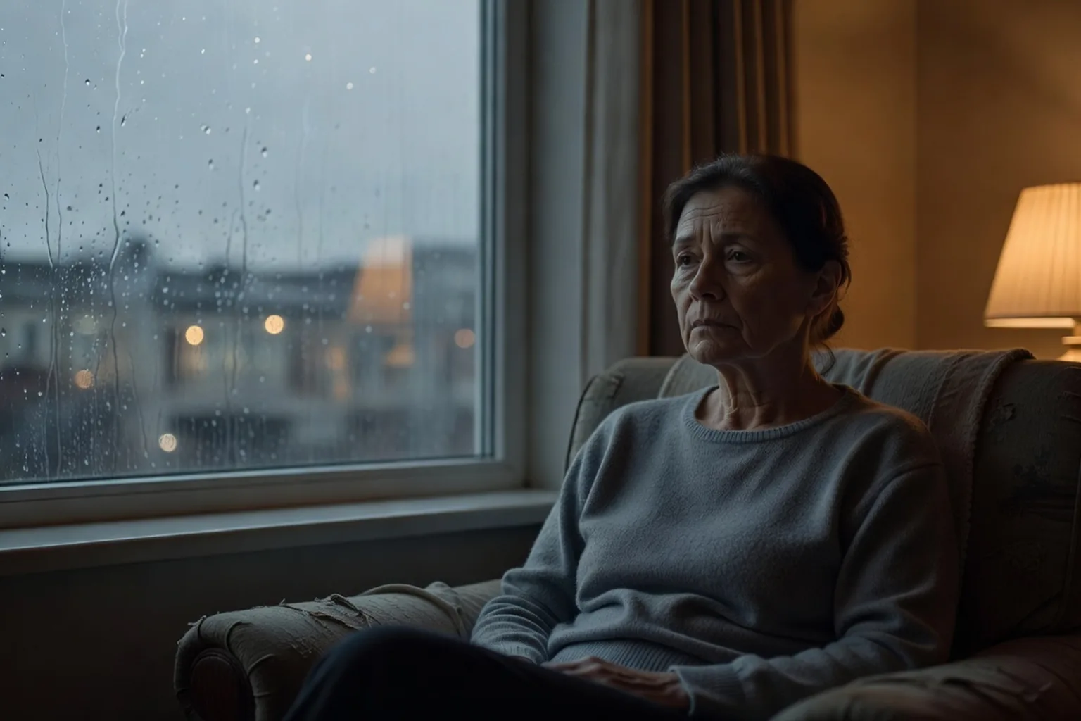 Personne face &agrave; une d&eacute;pression chronique, expression d&eacute;termin&eacute;e mais &eacute;puis&eacute;e