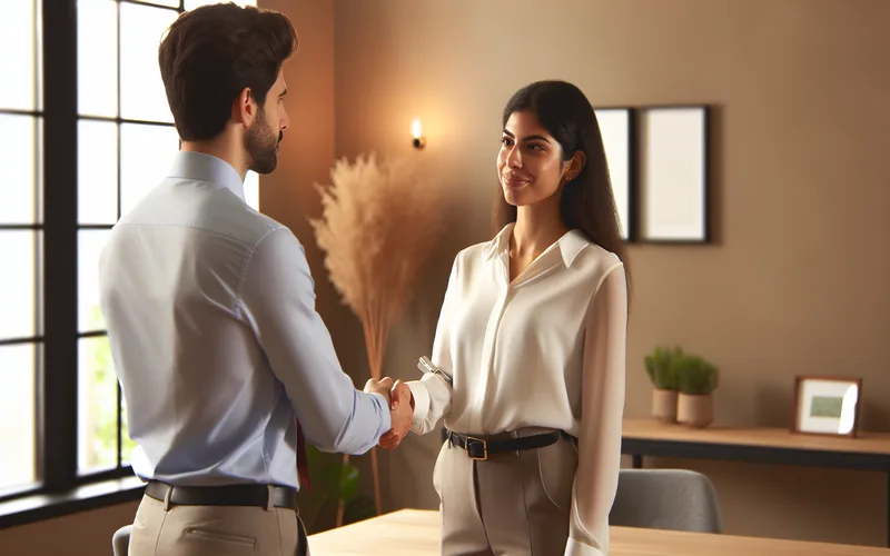 Poignée de main solidaire dans une lumière de bureau chaude